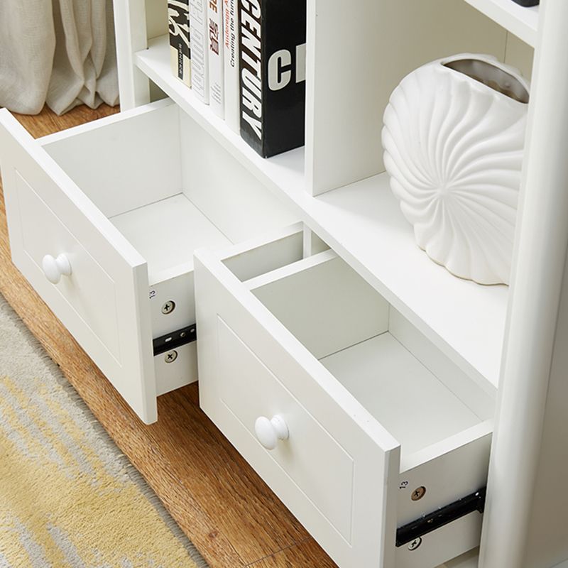 Contemporary Wood Bookshelf Standard Closed Back White Bookcase Clearhalo 'Bookcases' 'furn' 'furn_bookcases' 'Furniture' 'Office Furniture' 1200x1200_dfaba65f-5352-4602-b37b-d5796bb97c4d