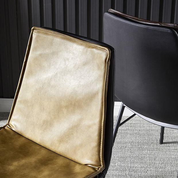 Industrial Style Leather Dining Chairs Solid Back Armless Side Chairs for Kitchen Clearhalo ' kitchen&dining_furn' 'Dining Chairs' 'Dining Tables & Seating' 'dining_chair' 'furn' 'furn_dining_chair' 'Furniture' 'furniture_dining_chair' 'Kitchen & Dining Furniture' 'kitchen' 1200x1200_dfabddca-2fdf-47f4-982c-fa76e4ef9e1a