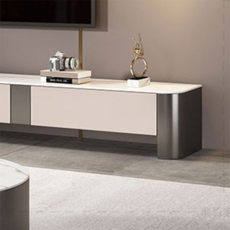 Stone Media Console Glam Media Console TV Stand with Drawers Clearhalo 'furn' 'furn_tv_stands_entertainment_centers' 'Furniture' 'Living Room Furniture' 'TV Stands & Entertainment Centers' 'TV Stands & Media Storage Furniture' 'tv_stands_entertainment_centers' 1200x1200_dfac0c6a-4e5f-4a34-948c-94bbc119e480