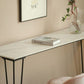 Stone Bar Dining Table Industrial Bar Dining Table with 4 Black Legs Clearhalo 'Bar Furniture' 'Bar Tables' 'bar_tables' 'furn' 'furn_bar_tables' 'Furniture' 'furniture_bar_tables' 'Kitchen & Dining Furniture' 1200x1200_dfacd7a7-652a-483c-89d7-cd4e12a2fe02