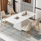 Sintered Stone Dining Table Traditional Luxury Dining Table with Pedestal Base Clearhalo 'Dining Tables & Seating' 'Dining Tables' 'dining_table' 'furn' 'furn_dining_table' 'Furniture' 'furniture_dining_table' 'Kitchen & Dining Furniture' 'kitchen' 'kitchen_dining_table' 1200x1200_dfae2e66-db62-4a3f-8b11-034b716493df