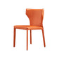 Nordic Style Side Chair Faux Leather Wingback Chair for Dining Room