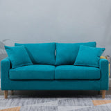 Loose Back Square Arm Sofa 2-Sitzer Stoffkissen Liebesseat mit Lagerung