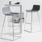 Tabouret de bar de style contemporain tabouret de comptoir en plastique avec des jambes en métal pour la maison