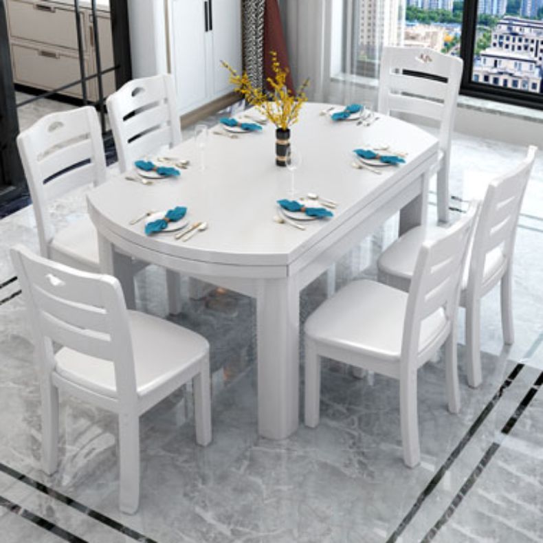 Solid Wood Dining Table Set 1/7 Pieces Dining Set for Kitchen Clearhalo 'Dining Room Sets' 'Dining Tables & Seating' 'dining_room_set' 'furn' 'furn_dining_room_set' 'Furniture' 'Kitchen & Dining Furniture' 1200x1200_dfb2eae6-9ada-44d8-8f1d-848809abf764