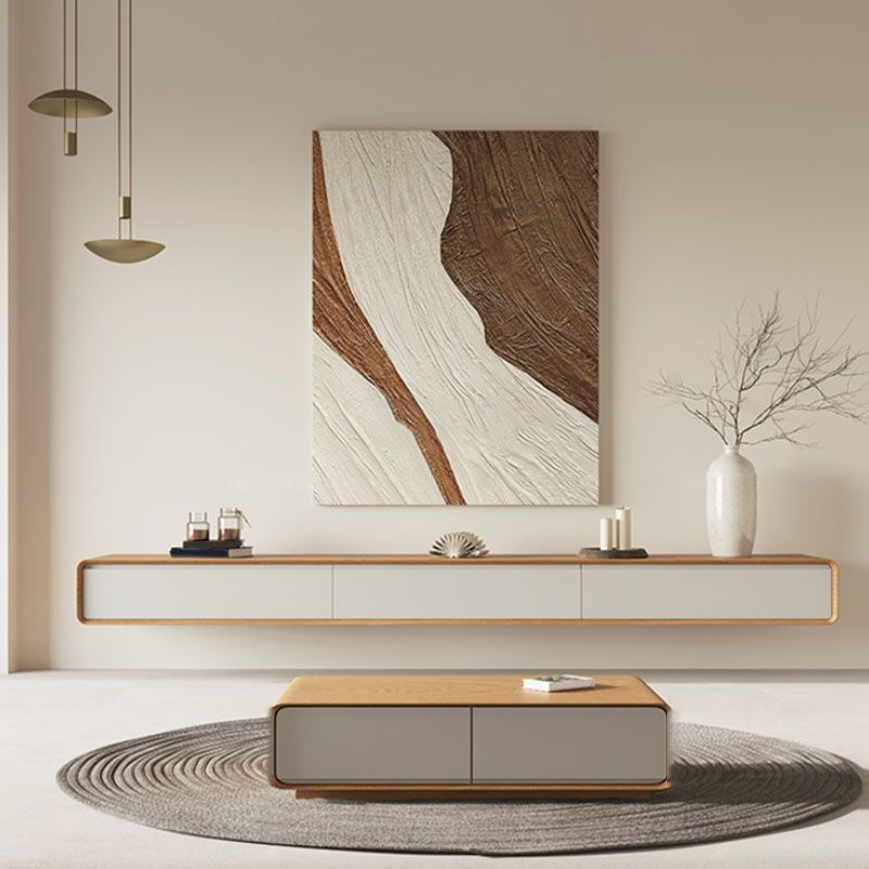 Modern Media Console TV Stand Wood Wall-mounted TV Console with Doors Clearhalo 'furn' 'furn_tv_stands_entertainment_centers' 'Furniture' 'Living Room Furniture' 'TV Stands & Entertainment Centers' 'TV Stands & Media Storage Furniture' 'tv_stands_entertainment_centers' 1200x1200_dfb3cd9d-818a-4ab4-b081-913191d57211