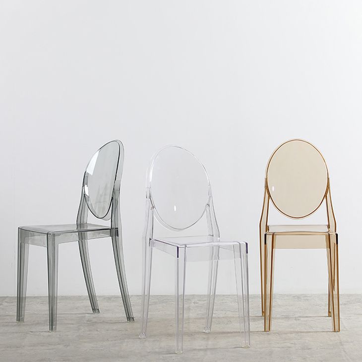 Acrylic Modern Indoor-Outdoor Side Chair Home Open Back Dining Side Chair Clearhalo ' kitchen&dining_furn' 'Dining Chairs' 'Dining Tables & Seating' 'dining_chair' 'furn' 'furn_dining_chair' 'Furniture' 'furniture_dining_chair' 'Kitchen & Dining Furniture' 'kitchen' 1200x1200_dfb3ee51-4930-4f3f-93f9-d3cbfcc2e83d