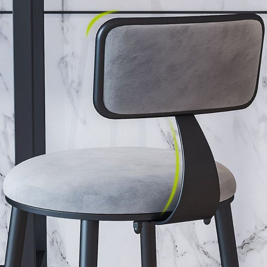 Industrial Armless Backrest Counter Stool Iron Milk Tea Shop Bar Stool with Cushion Clearhalo 'Bar Furniture' 'Bar Stools' 'bar_stools' 'furn' 'furn_bar_stools' 'Furniture' 'furniture_bar_stools' 'Kitchen & Dining Furniture' 1200x1200_dfb49eab-f16f-4293-a797-3f02a9ab81a7