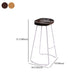 Industrial Bar and Counter Stool Solid Wood Stool with White Base Clearhalo 'Bar Furniture' 'Bar Stools' 'bar_stools' 'furn' 'furn_bar_stools' 'Furniture' 'furniture_bar_stools' 'Kitchen & Dining Furniture' 1200x1200_dfb502a2-cdab-49bf-a4f4-f1eb5882bf58