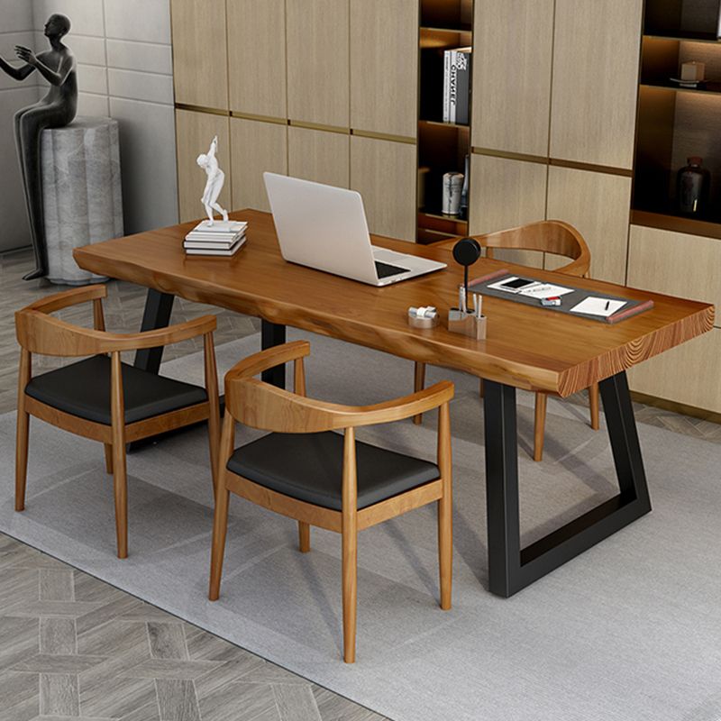 Solid Wood Home Working Table Industrial Rectangle Office Table Clearhalo 'furn' 'furn_office_desk' 'Furniture' 'furniture_office_desk' 'Office Desks' 'Office Furniture' 'office_desk' 1200x1200_dfb54d47-deda-4e36-a12e-1491e059c783
