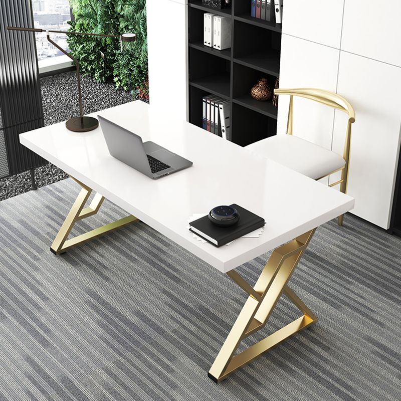 Glam rechthoekig schrijfbureau 29.53 "Tall massief houten bureau