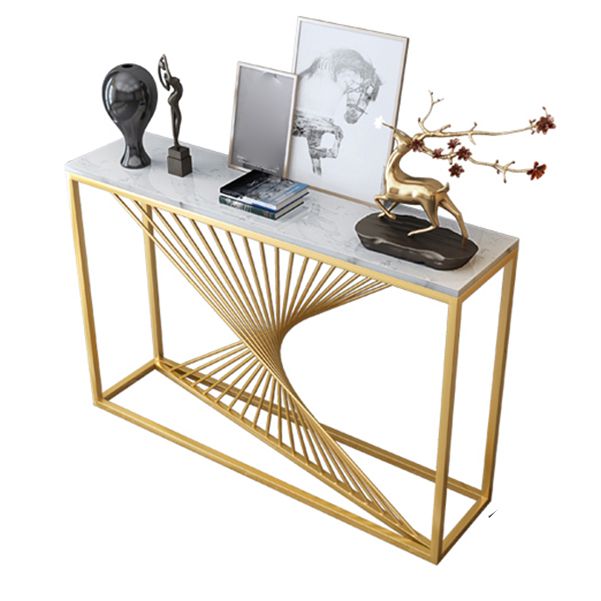 Tavolo accento console glam antico tavolo di divano console in marmo