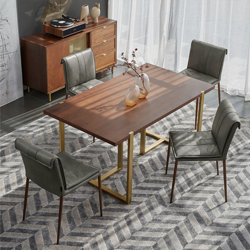 Silla lateral de estilo moderno silla de comedor tapizada con base de metal