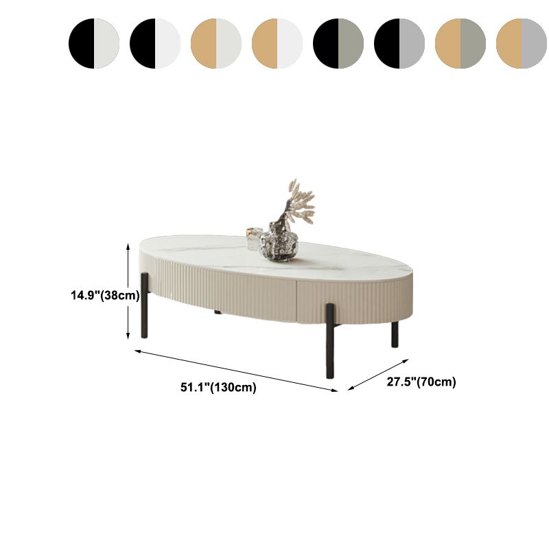 Glam 4 gambe tavolo da cocktail caffè ardesia tavolo da cocktail con cassetti