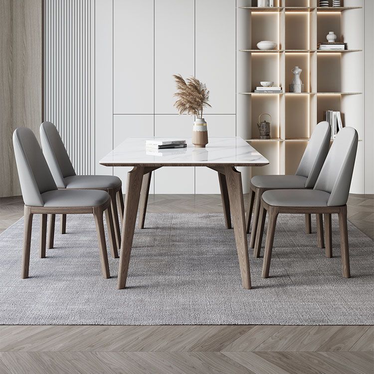 Modern Rectangle Wood Dining Table Set 1/4/5/7 Pieces Dining Set for Home Use Clearhalo 'Dining Room Sets' 'Dining Tables & Seating' 'dining_room_set' 'furn' 'furn_dining_room_set' 'Furniture' 'furniture_dining_room_set' 'Kitchen & Dining Furniture' 1200x1200_dfb987b1-bee2-4c59-913f-9aaa71dac590