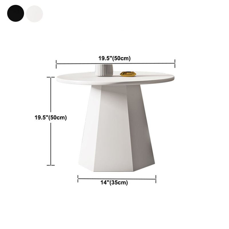 Pedestal Base Designed Cocktail Table White/black Metal Circular Coffee Table Clearhalo 'Coffee & Accent Tables' 'Coffee Tables' 'coffee_tables' 'furn' 'furn_coffee_tables' 'Furniture' 'furniture_coffee_tables' 'Living Room Furniture' 1200x1200_dfba16fc-6b7a-45ac-8ac7-428b20ad2cbb