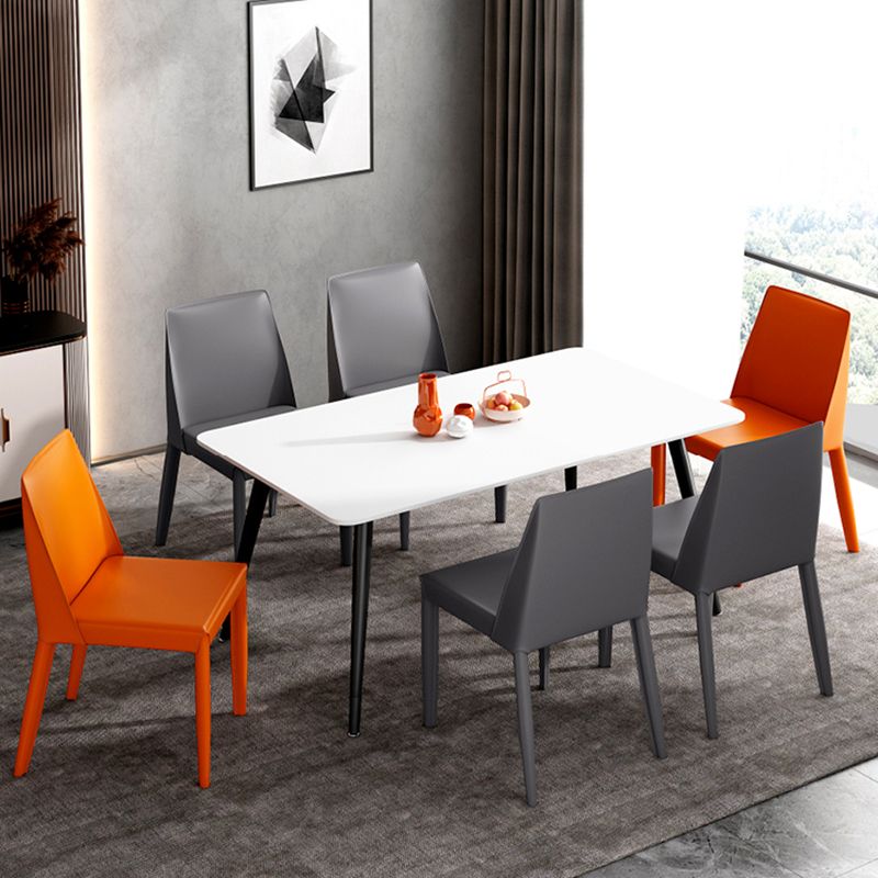 Glam Leather Kitchen and Dining Room Chair Solid Back Chair(Set of 2) Clearhalo 'Dining Chairs' 'Dining Tables & Seating' 'dining_chair' 'furn' 'furn_dining_chair' 'Furniture' 'furniture_dining_chair' 'Kitchen & Dining Furniture' 1200x1200_dfbbdc47-3639-4fee-9949-d72e6389439d