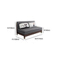 Fabric Modern Slipcovered Sofa Bed Armless Sofa with 2 Pillows