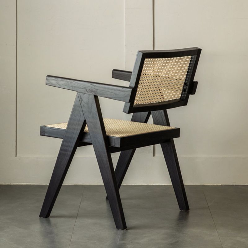 Zeitgenössischer offener Rückenholz -Essarmstuhl (Set von 2/4/6/8)