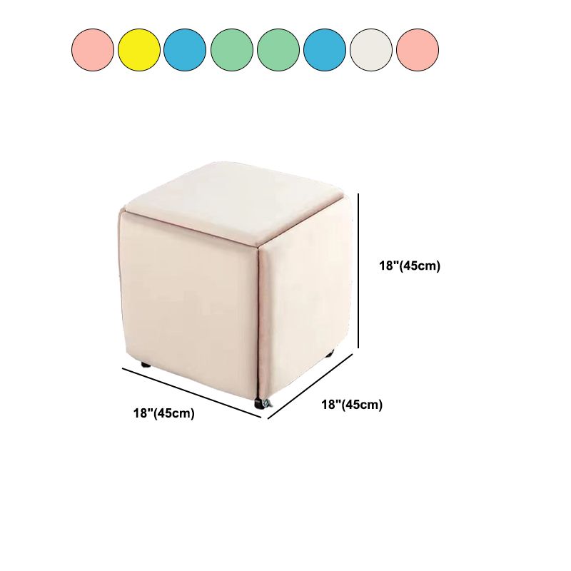 Modern Ottoman Velvet Upholstered Solid Color Square Ottoman with Bottom Rack Clearhalo 'furn' 'furn_ottomans_poufs' 'Furniture' 'Living Room Furniture' 'Ottomans & Poufs' 'ottomans_poufs' 1200x1200_dfc0d0b4-cc6e-4016-8326-05ff95083ff7