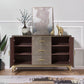 Glam Wood 42.5 "H Server a buffet marrone buffet per buffet con cassetti e archiviazione