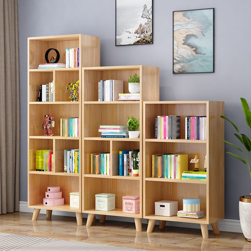 Modern Manufactured Wood Standard Bookcase Natural Vertical Bookcase Clearhalo 'Bookcases' 'furn' 'furn_bookcases' 'Furniture' 'furniture_bookcases' 'kitchen' 'kitchen_bookcases' 'Living Room Furniture' 'Office Furniture' 1200x1200_dfc2e318-1404-4940-9233-1ff2cfcda405