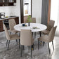 Faux Leather Dining Chairs Contemporary Upholstered Chairs with Metal Base Clearhalo 'Dining Chairs' 'Dining Tables & Seating' 'dining_chair' 'furn' 'furn_dining_chair' 'Furniture' 'Kitchen & Dining Furniture' 1200x1200_dfc429fb-a55a-40f5-8e4a-4833c5be5e06