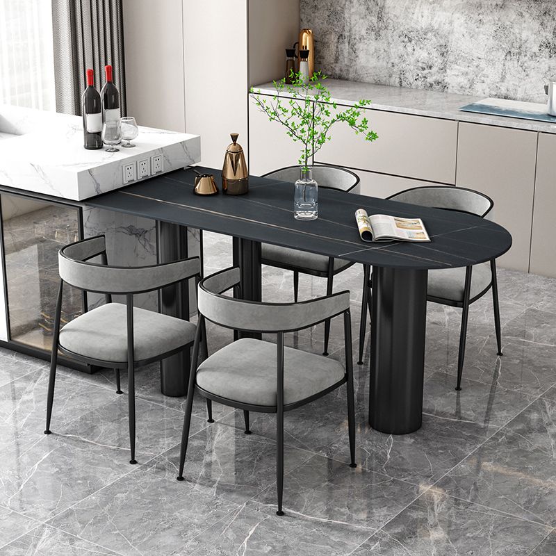 Sintered Stone Dining Table Modern Style Dining Table for Kitchen Clearhalo ' dining_table' 'Dining Tables & Seating' 'Dining Tables' 'furn' 'furn_dining_table' 'Furniture' 'furniture_dining_table' 'Kitchen & Dining Furniture' 'kitchen&dining_furn' 'kitchen' 'kitchen_dining_table' 1200x1200_dfc4ac13-74e2-41b3-ad01-cdcb3a46bc8b