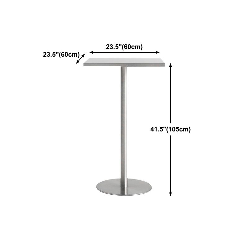 Industrial Style Stainless Steel Bar Table 42-inch Height Table for Coffee Shop Clearhalo 'Bar Furniture' 'Bar Tables' 'bar_tables' 'furn' 'furn_bar_tables' 'Furniture' 'furniture_bar_tables' 'Kitchen & Dining Furniture' 1200x1200_dfc53e66-112e-44b5-9f1a-036cf3de7b84