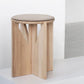 Mesa de centro de madera maciza Mesa de centro o auxiliar redonda contemporánea en negro y natural