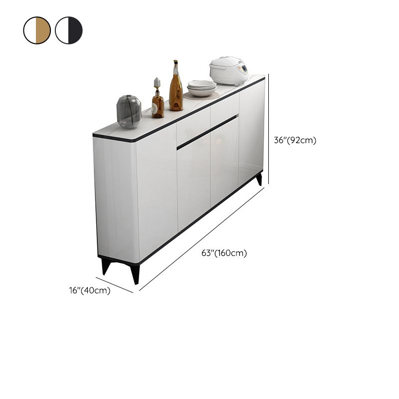 Boîte à plateau de buffet Glam Board étagère réglable avec armoires et tiroirs