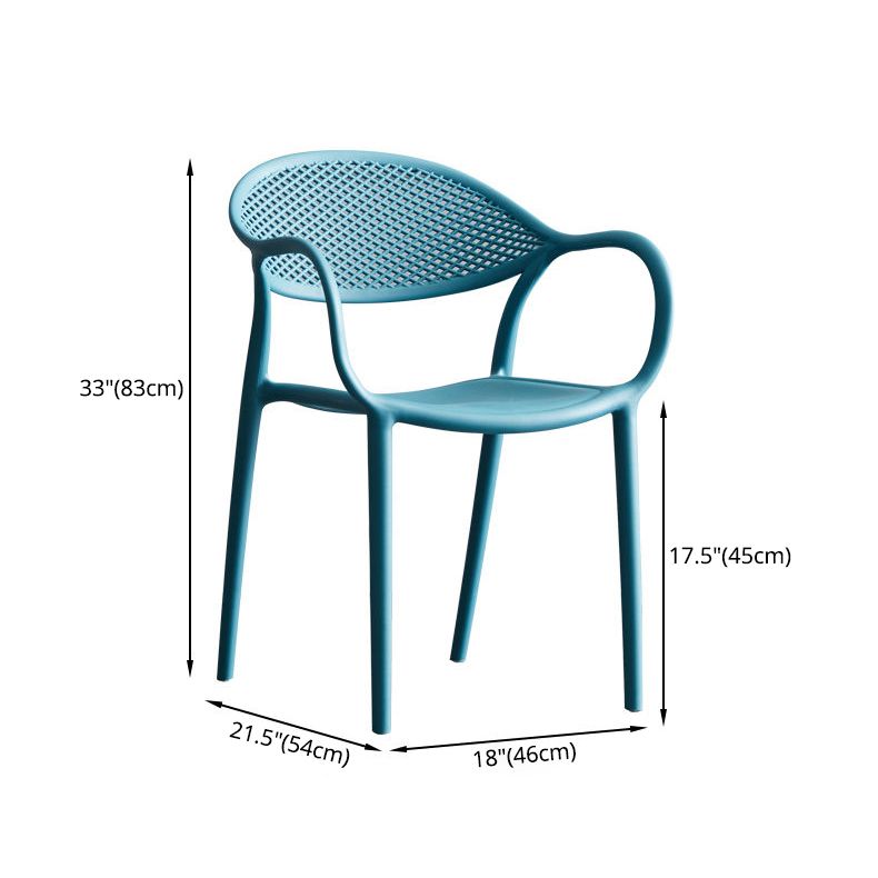 Contemporary Plastic Dining Armchair Chair Open Back Dining Side Chair for Kitchen Clearhalo ' kitchen&dining_furn' 'Dining Chairs' 'Dining Tables & Seating' 'dining_chair' 'furn' 'furn_dining_chair' 'Furniture' 'furniture_dining_chair' 'Kitchen & Dining Furniture' 'kitchen' 1200x1200_dfc88d05-487f-433c-a943-4dfbe3a013c4