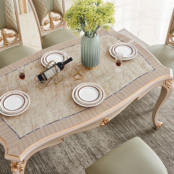 Mid-Century Rectangle Standard Dining Table Solid Wood Kitchen Dining Table with 4 Legs Base Clearhalo ' dining_table' 'Dining Tables & Seating' 'Dining Tables' 'furn' 'furn_dining_table' 'Furniture' 'furniture_dining_table' 'Kitchen & Dining Furniture' 'kitchen&dining_furn' 'kitchen' 'kitchen_dining_table' 1200x1200_dfc8e699-e337-4b27-a069-fc880727f8ff