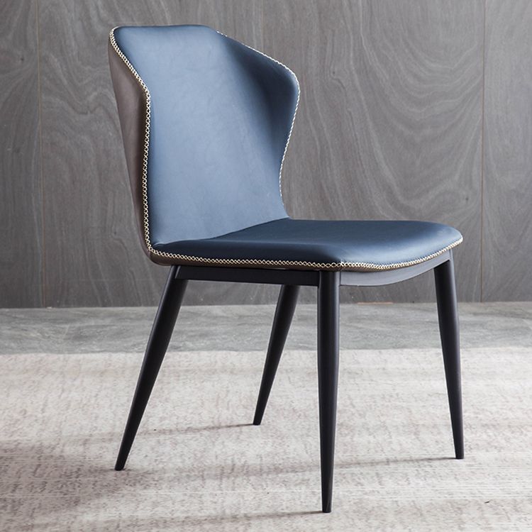 Contemporary Metal Dining Armless Chair Wingback Chair for Home Use (Set of 2) Clearhalo ' kitchen&dining_furn' 'Dining Chairs' 'Dining Tables & Seating' 'dining_chair' 'furn' 'furn_dining_chair' 'Furniture' 'furniture_dining_chair' 'Kitchen & Dining Furniture' 'kitchen' 1200x1200_dfc955f1-f9ba-4b0b-b19c-1ca931a73147