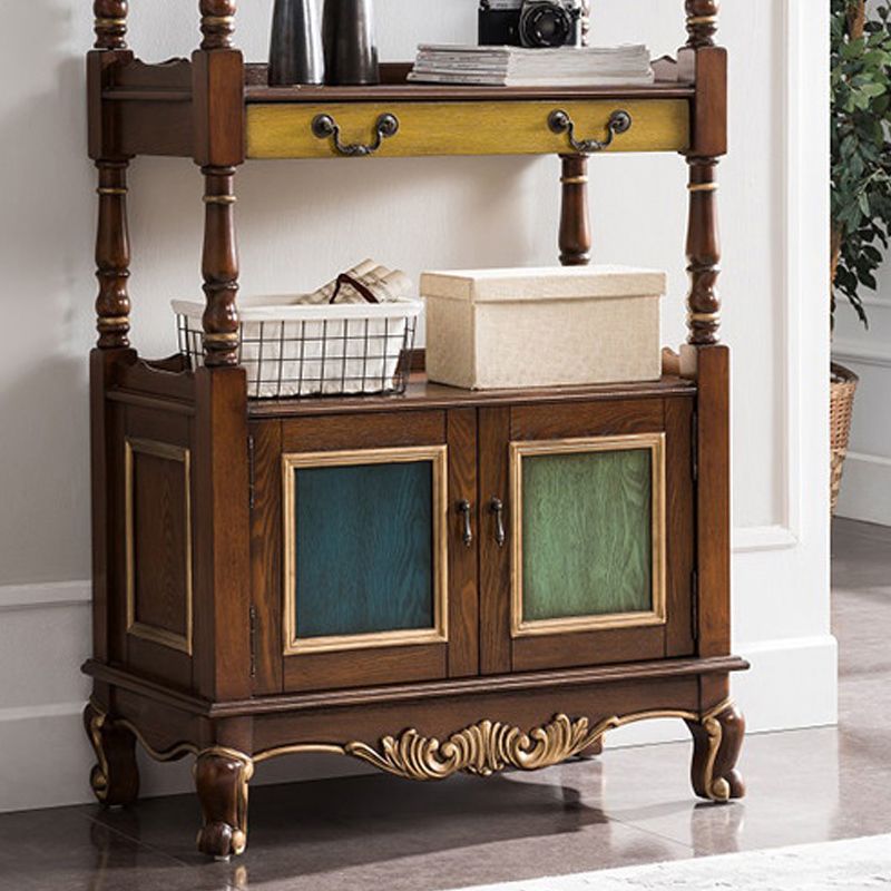 Industrial Rubberwood Chest with Doors Storage Cabinet with Shelves Clearhalo 'Cabinets & Chests' 'cabinets_chests' 'furn' 'furn_cabinets_chests' 'Furniture' 'Living Room Furniture' 1200x1200_dfcb5796-c4dd-40dd-93b9-34fc33134a9f