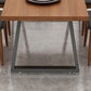 Metal Sled Base Dining Table Modern Solid Wood Top Dining Table in Brown and Black Clearhalo 'Dining Tables & Seating' 'Dining Tables' 'dining_table' 'furn' 'furn_dining_table' 'Furniture' 'furniture_dining_table' 'Kitchen & Dining Furniture' 'kitchen' 'kitchen_dining_table' 1200x1200_dfcb67f3-9417-40e2-b881-2af5b454fac1