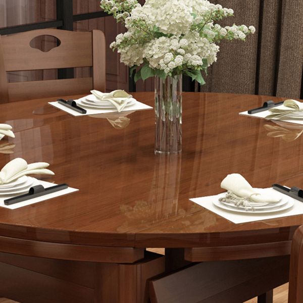 Mesa de comedor de madera con acabado pulido para el hogar, mesa de comedor plegable moderna