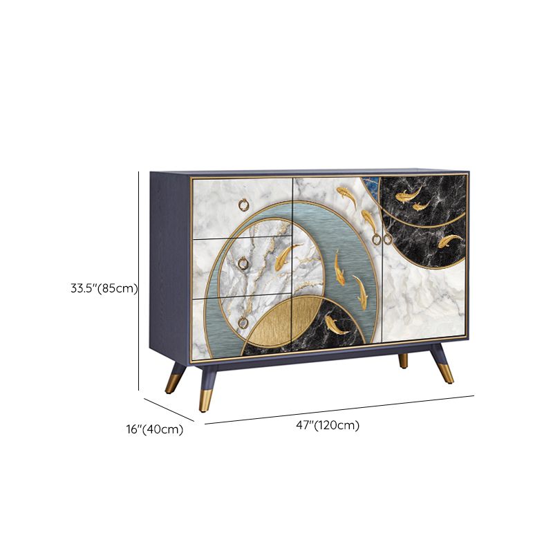 Contemporary Buffet Sideboard Solid Wood Buffet Server for Kitchen Clearhalo 'buffet_sideboard' 'Buffets & Sideboards' 'furn' 'furn_buffet_sideboard' 'Furniture' 'Kitchen & Dining Furniture' 1200x1200_dfcd973b-118e-4784-99a2-995370d40ad1