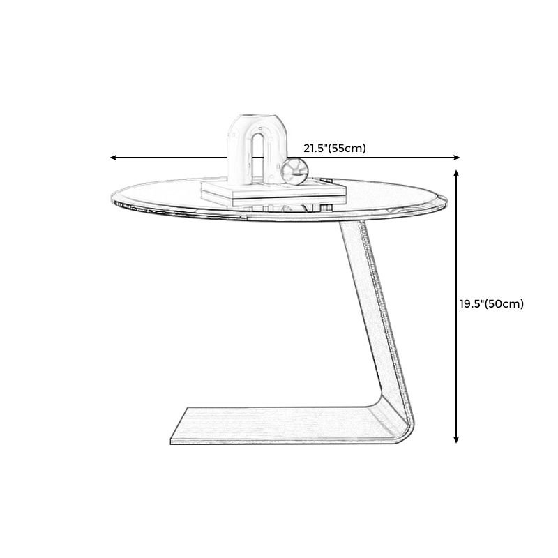 Drum Base Design Cocktail Table Rock Plate/tempered Glass Desktop Coffee Table Clearhalo 'Coffee & Accent Tables' 'Coffee Tables' 'coffee_tables' 'furn' 'furn_coffee_tables' 'Furniture' 'furniture_coffee_tables' 'Living Room Furniture' 1200x1200_dfce929a-7fe2-4cbe-84be-a6f1628d8db5