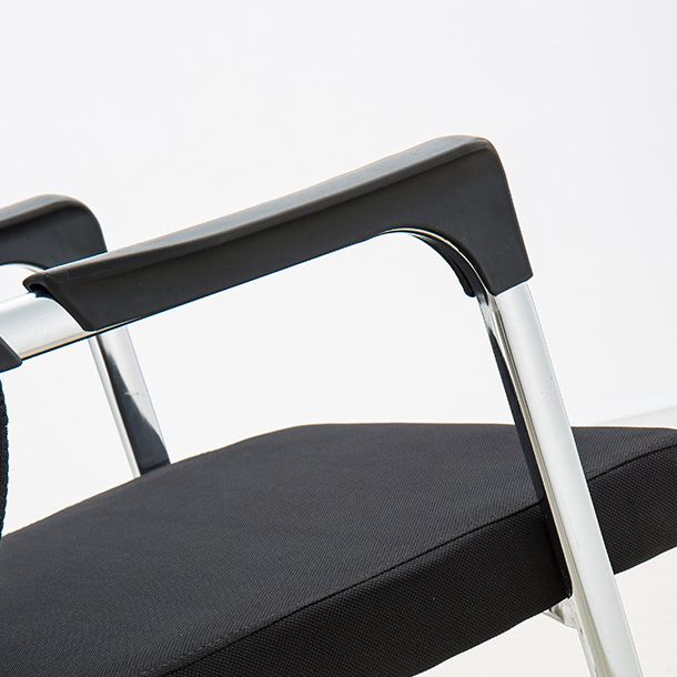 Chaise de bureau à domicile avec dossier moyen, siège et dossier en maille, sans roues, chaise de conférence