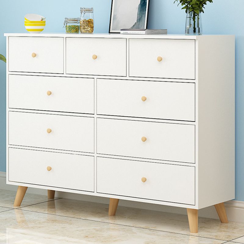 Contemporáneo 35.43 "Cofre de madera de alto, cofre de acento rectangular con cajones