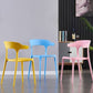 Scandinavian Home Stacking Arm Chair Matte Finish Plastic Dining Chair Clearhalo 'Dining Chairs' 'Dining Tables & Seating' 'dining_chair' 'furn' 'furn_dining_chair' 'Furniture' 'Kitchen & Dining Furniture' 1200x1200_dfd051a3-eee8-4787-9d4d-6f981576e0fc