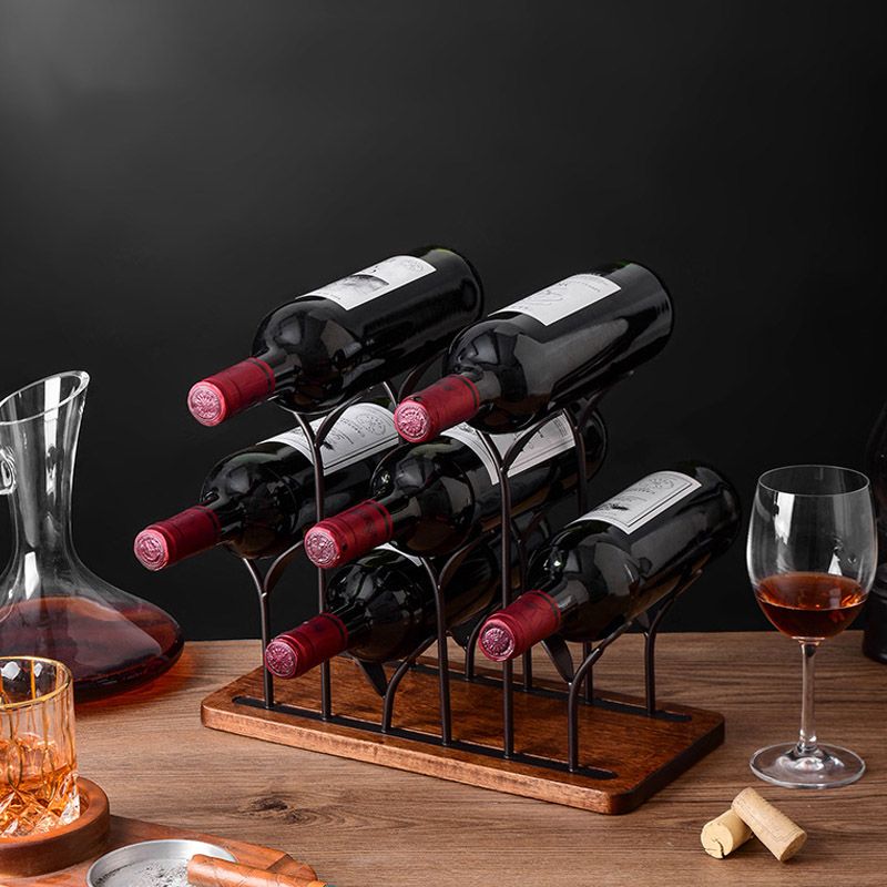 Modern Tabletop Wine Rack Wooden Base Wine Bottle Rack for Kitchen Clearhalo 'furn' 'furn_wine_racks' 'Furniture' 'Kitchen & Dining Furniture' 'Wine Racks' 'wine_racks' 1200x1200_dfd0d833-d351-4a19-b0e1-c893c75e3f23