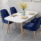 Rectangle Golden Base Dining Table Glam Faux Marble Table for Dining Room Clearhalo 'Dining Tables & Seating' 'Dining Tables' 'dining_table' 'furn' 'furn_dining_table' 'Furniture' 'Kitchen & Dining Furniture' 1200x1200_dfd0fa61-c0f1-4459-8558-191c0992b4ef
