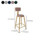 Glam Low Back Living Room Stool Matte Finish Velvet Counter Stool Clearhalo 'Bar Furniture' 'Bar Stools' 'bar_stools' 'furn' 'furn_bar_stools' 'Furniture' 'furniture_bar_stools' 'Kitchen & Dining Furniture' 1200x1200_dfd14cd3-7eb0-451d-a8a2-d32f070d8f76