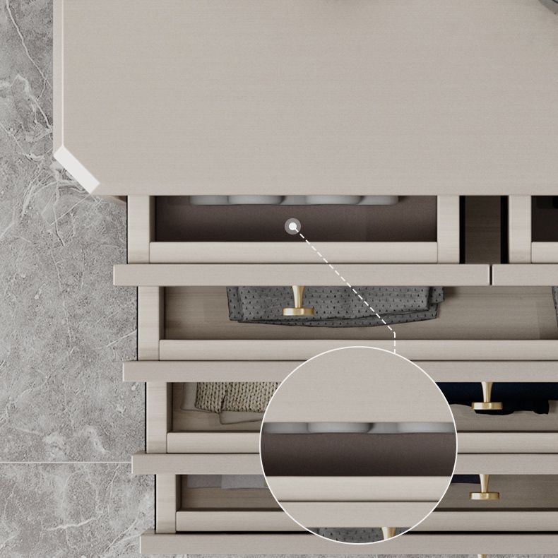 Classico cassettiere del torace in legno glam con cassetti