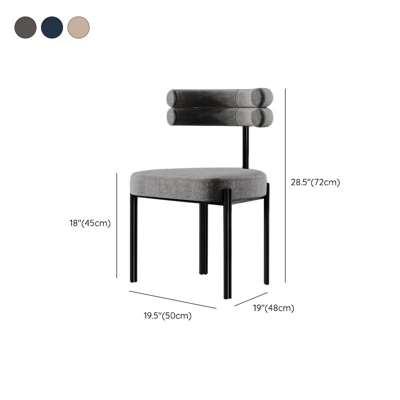 Sedie da pranzo in cucina contemporanea sedie da laterale imbottite con gambe nere