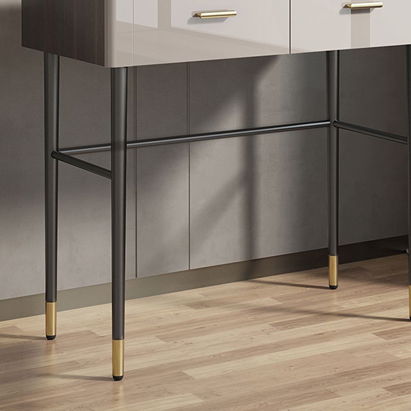 Modern Slate Top Vanity Makeup Table Set Grey Makeup Vanity Desk Table