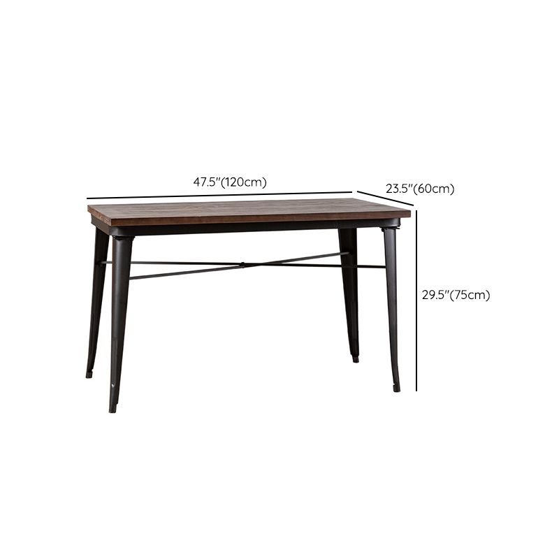 Industrial 4 Legs Pedestal Dining Table Pine Table for Dining Room Clearhalo 'Dining Tables & Seating' 'Dining Tables' 'dining_table' 'furn' 'furn_dining_table' 'Furniture' 'Kitchen & Dining Furniture' 1200x1200_dfd3a880-eb2a-42d3-9310-021b8da88283