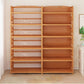Natural Floor Bookshelf Contemporary Bamboo Shelf Bookcase for Study Room